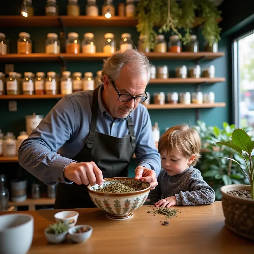 Mélange de fleurs et de feuilles de thé, symbolisant la santé et le bien-être