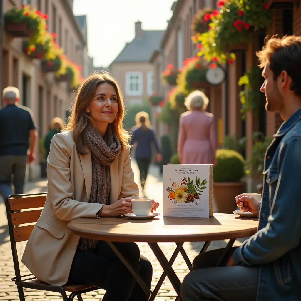 Thé infusé dans un mug artisanal, représentant la culture belge et son savoir-faire